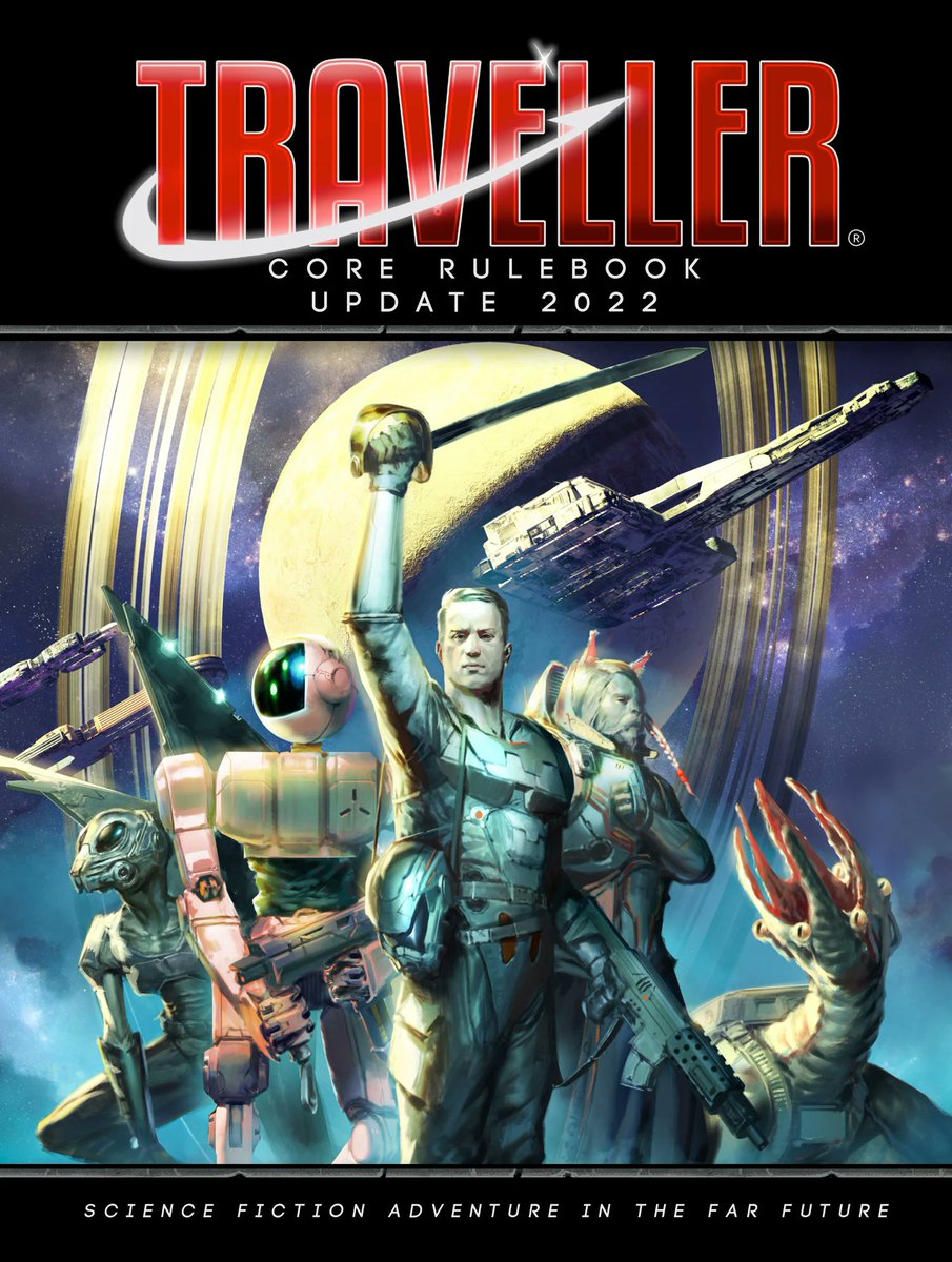 Want to try out the greatest sci-fi RPG of all time?

The Traveller Core Rulebook has everything you need to start exploring the stars - world creation, vehicles, starship construction, aliens, psionics, advanced tech gear, and more!

mongoosepublishing.com/collections/co…

#ttrpg #TravellerRPG