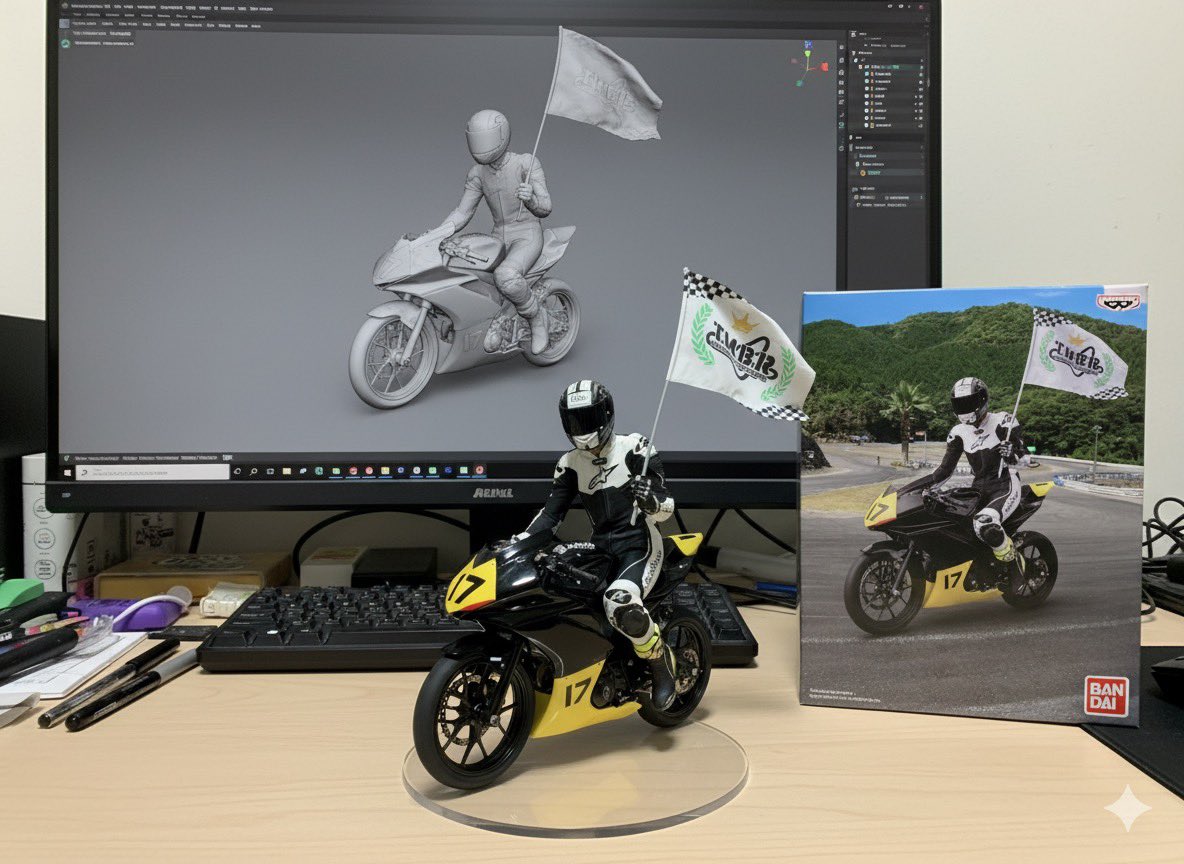 今、流行りのやつを前戦優勝者で作ってみました😊
 #徳島ミニバイクレース