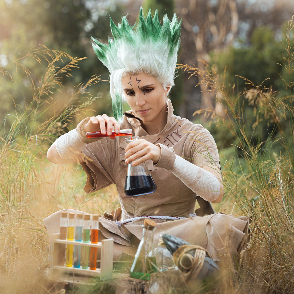 Shindraw04's tweet photo. Just want to post my senku photo shooting because i'm very proud of this 🥹 

#DrSTONE #DrSTONEオケコン #Senku 
@Boichi_Bo1 https://t.co/1fbEGA5PXA