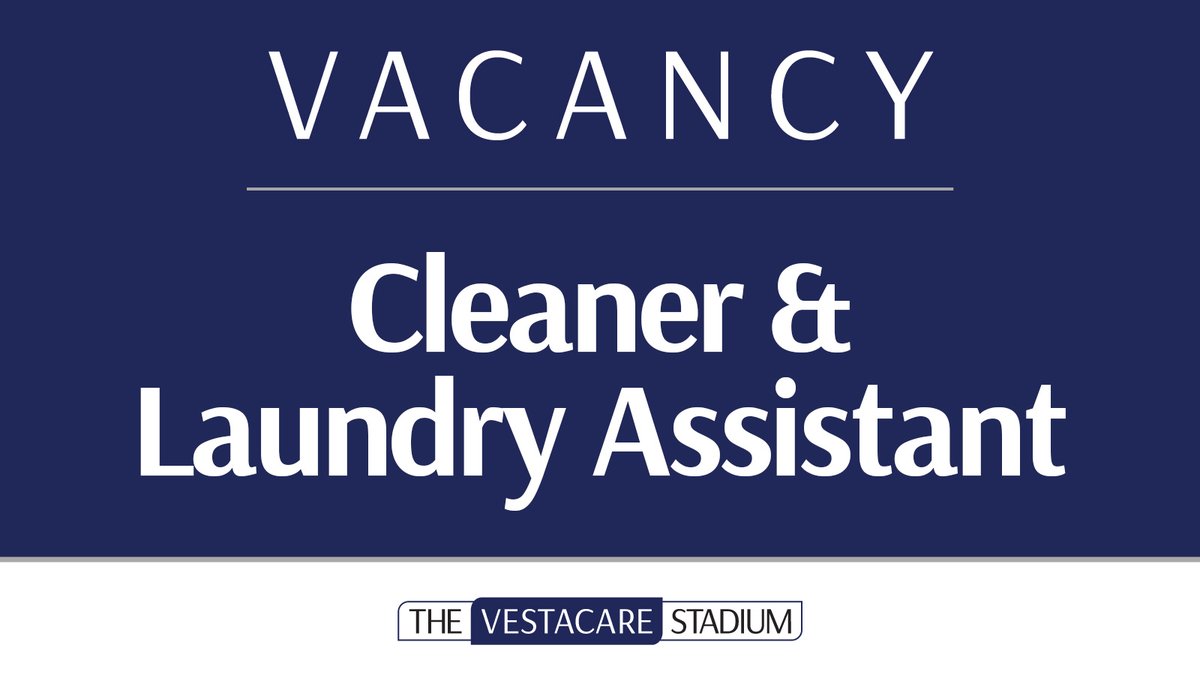 VestacareStadia's tweet image. 📢 We’re hiring!
The Vestacare Stadium &amp;amp; @AvroFC are looking for a Cleaner &amp;amp; Laundry Assistant 🧼👕
Apply by 12th Sept. For more infoplease see our website 👉thevestacarestadium.co.uk/vacancy-cleane…
#JobsOldham @Oldham_Hour #JobVacancy #OldhamHour