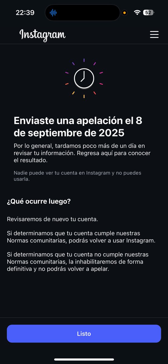 Alguien más con problemas en Instagram? Me han bloqueado dos cuentas sin razón alguna 

#Instagram #AYUDA