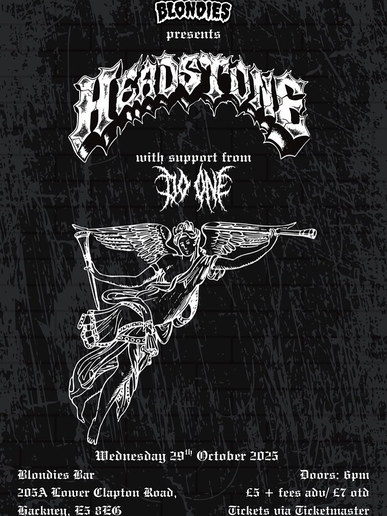 Yo, how we all doing? No one cares but #headstoneldnhc playing first headline show in October! Limited number of tickets available as well soo don’t sleep on this! Come, kick some heads and go home. Thanks x