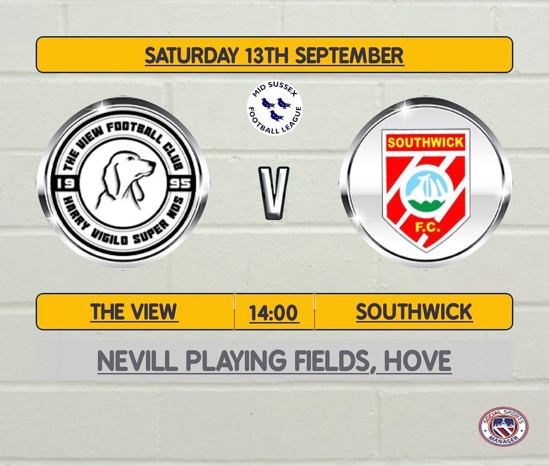 Second league game this weekend. This time another local journey as we face neighbours <a href="/TheViewFC/">The View FC</a> at Nevill Recreation Playing Fields. Always a close encounter when we meet, but with already a strong selection to choose from, already looking forward to the weekend!

#Wickers
🔴⚫️