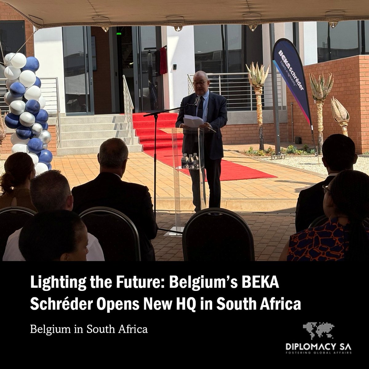 diplomacy_sa's tweet image. 🇧🇪 🇿🇦 BEKA Schréder lights up Gauteng with a new head office! Ambassador Paul Jansen joins the celebration of innovation and SA-Belgium ties. 
📷Belgian Embassy in Pretoria @BelgiumPretoria 
#Lightability #BEKASchreder