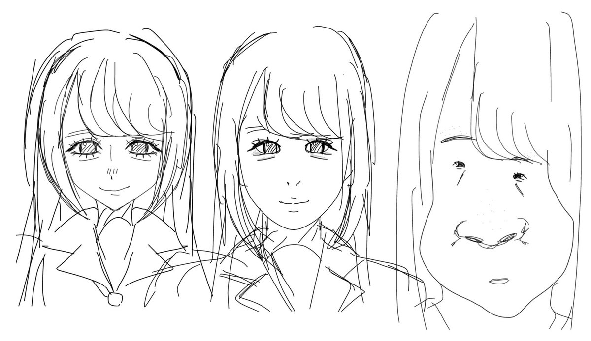 ⬅️街中の顔整い
⬇️面長でブスで辛い😭って言ってる人
➡️俺