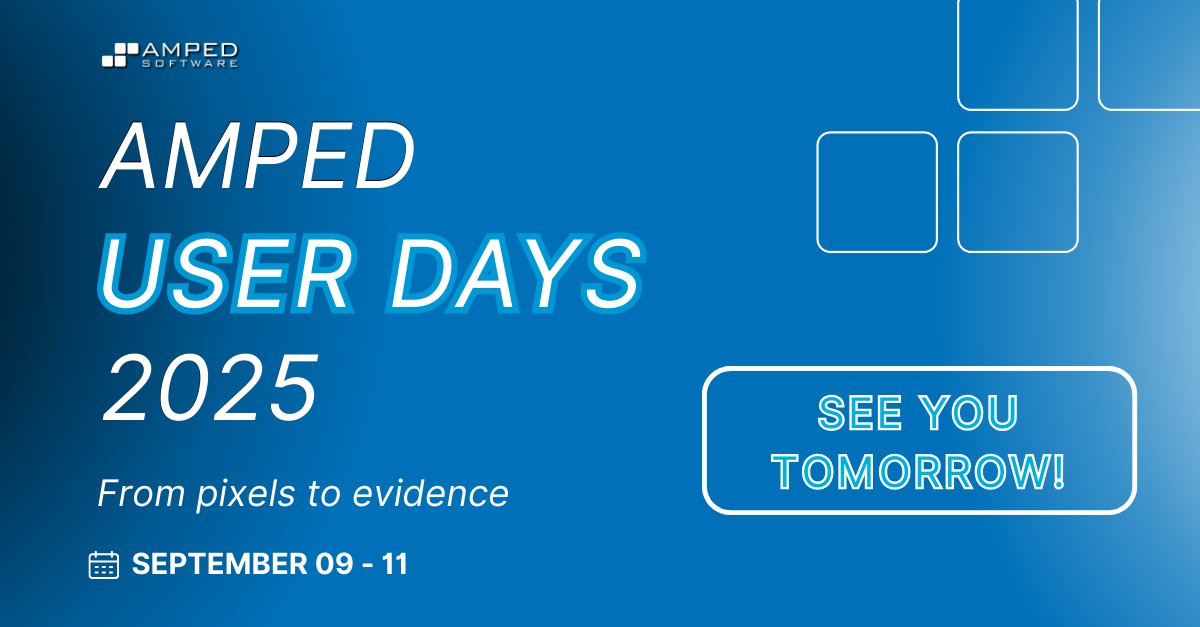Tomorrow marks the start of Amped User Days 2025, streaming live on Zoom! Get ready with your notebook and questions. Discover how our tools support your casework and tackle challenges in the quest for #justicethroughscience. See you tomorrow! 
🔗ampedsoftware.com/amped-user-day…