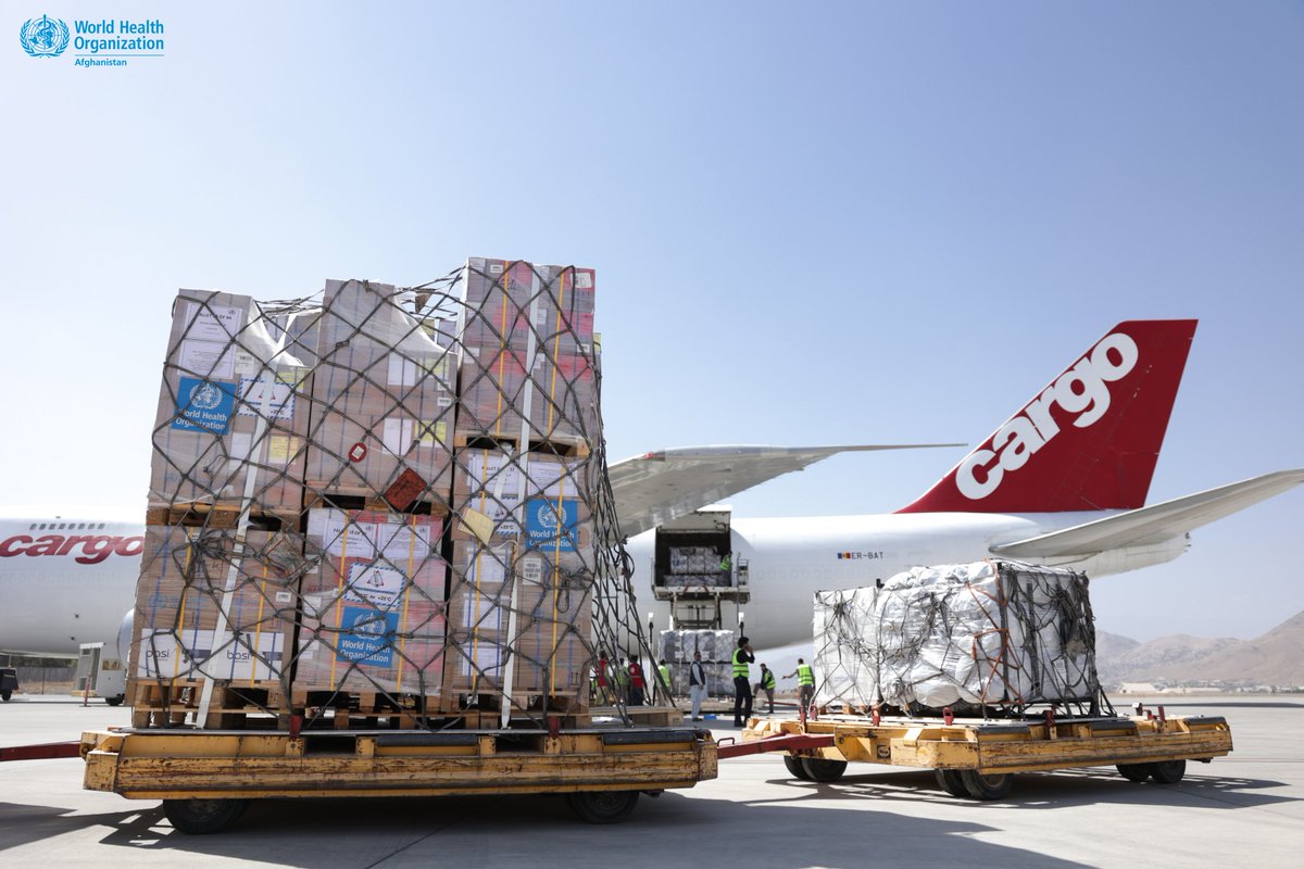 WHO Afghanistan (@whoafghanistan) on Twitter photo 35 metric tonnes of lifesaving medical supplies arrive in Afghanistan today to support <a href="/WHOAfghanistan/">WHO Afghanistan</a>'s emergency response following the devastating earthquake in the eastern region. This essential in-kind medical shipment, sourced from WHO Hub for Global Health Emergencies 35 metric tonnes of lifesaving medical supplies arrive in Afghanistan today to support <a href="/WHOAfghanistan/">WHO Afghanistan</a>'s emergency response following the devastating earthquake in the eastern region. This essential in-kind medical shipment, sourced from WHO Hub for Global Health Emergencies