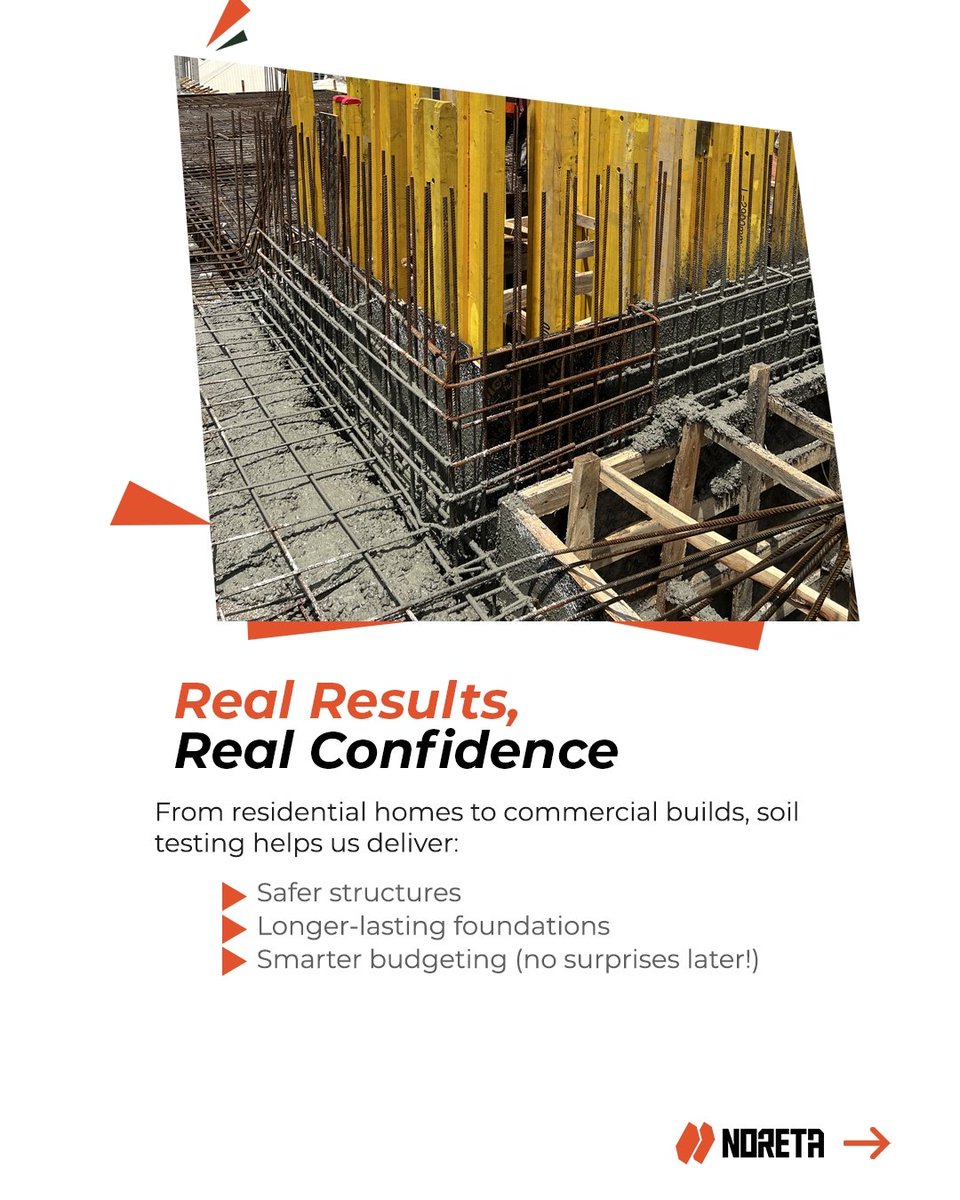 noretaltd's tweet photo. How Noreta ensures every project is built on solid ground

Whether it’s a residential home, a private villa, or an estate,  we don’t guess. We test.

Want to avoid costly foundation issues? 

Start with a contractor who doesn’t skip steps.

#BuildWithNoreta #NoretaConstructions https://t.co/nsjsJfxpv4