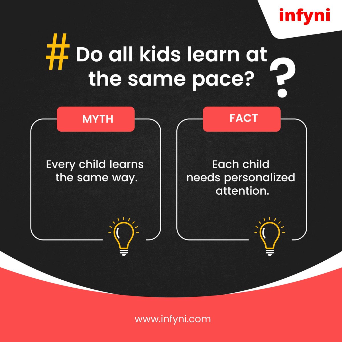 infyni_2018's tweet image. 𝐌𝐲𝐭𝐡 𝐨𝐫 𝐅𝐚𝐜𝐭?
When it comes to your child’s learning, not everything you’ve heard is true.

👉 Discover the difference between myths and meaningful learning at infyni.com

#Infyni #MythVsFact #LiveLearning #FutureReadyKids #ParentingTips
