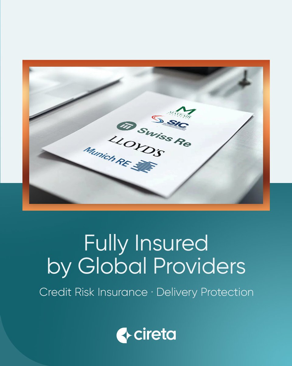 Cireta Official (@ciretaofficial) on Twitter photo Your capital is protected.
Seed and Private buyers are covered by credit risk insurance from Mayfair and SIC, with reinsurance support from Swiss Re, Lloydβs, and Munich Re.
Download White Paper: cdn.cireta.com/Whitepapers/Coβ¦
Contact us: sales@cireta.com Your capital is protected.
Seed and Private buyers are covered by credit risk insurance from Mayfair and SIC, with reinsurance support from Swiss Re, Lloydβs, and Munich Re.
Download White Paper: cdn.cireta.com/Whitepapers/Coβ¦
Contact us: sales@cireta.com