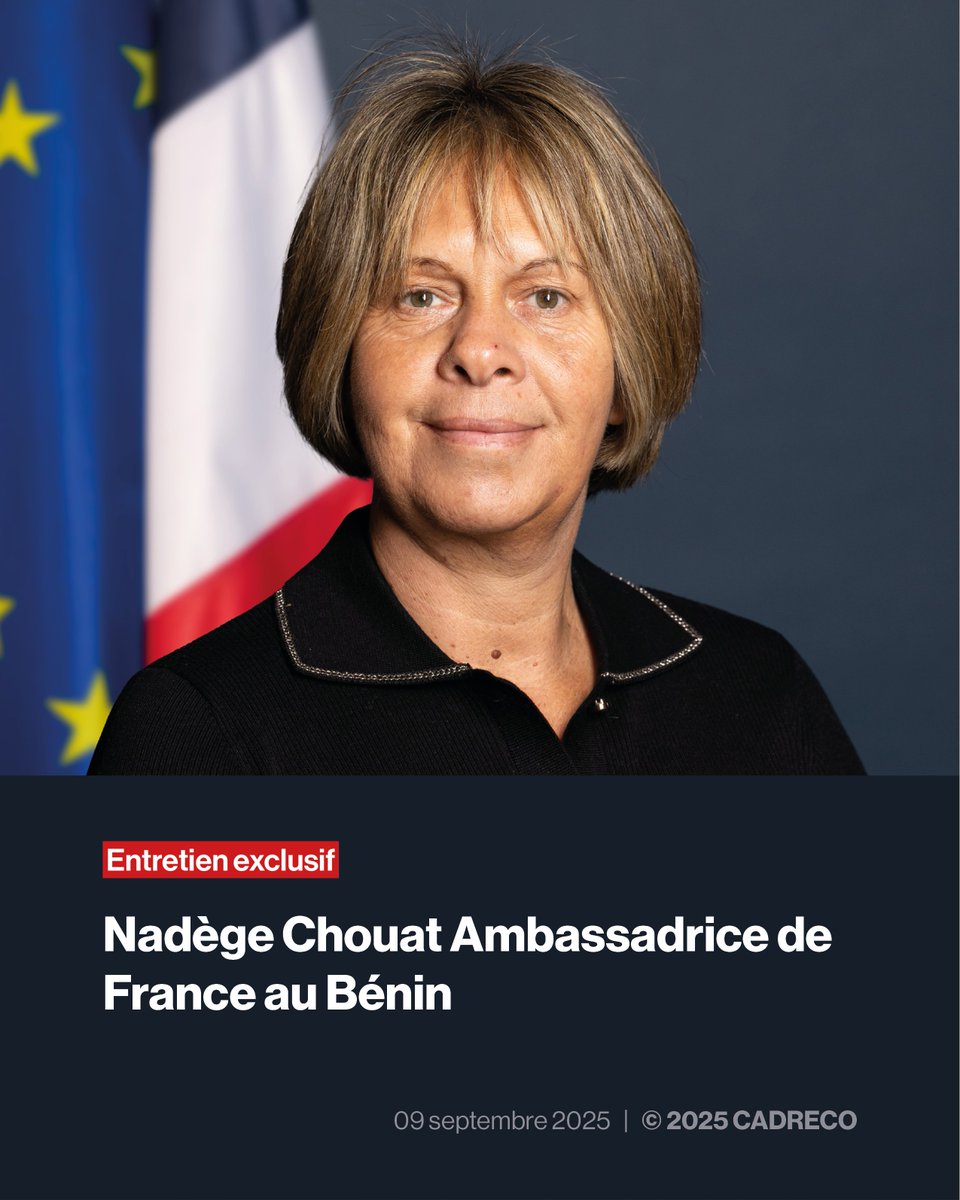 Cadreco (@cadrecomedia) on Twitter photo Depuis son arrivée à la tête de l’ambassade de France au Bénin il y a près d’un an, Nadège Chouat s’inscrit dans la continuité d’une coopération franco-béninoise marquée par des partenariats de long terme. La diplomate...
Lire l’interview : tinyurl.com/6dxhrppe
<a href="/ChouatNadege/">Nadège Chouat</a> Depuis son arrivée à la tête de l’ambassade de France au Bénin il y a près d’un an, Nadège Chouat s’inscrit dans la continuité d’une coopération franco-béninoise marquée par des partenariats de long terme. La diplomate...
Lire l’interview : tinyurl.com/6dxhrppe
<a href="/ChouatNadege/">Nadège Chouat</a>