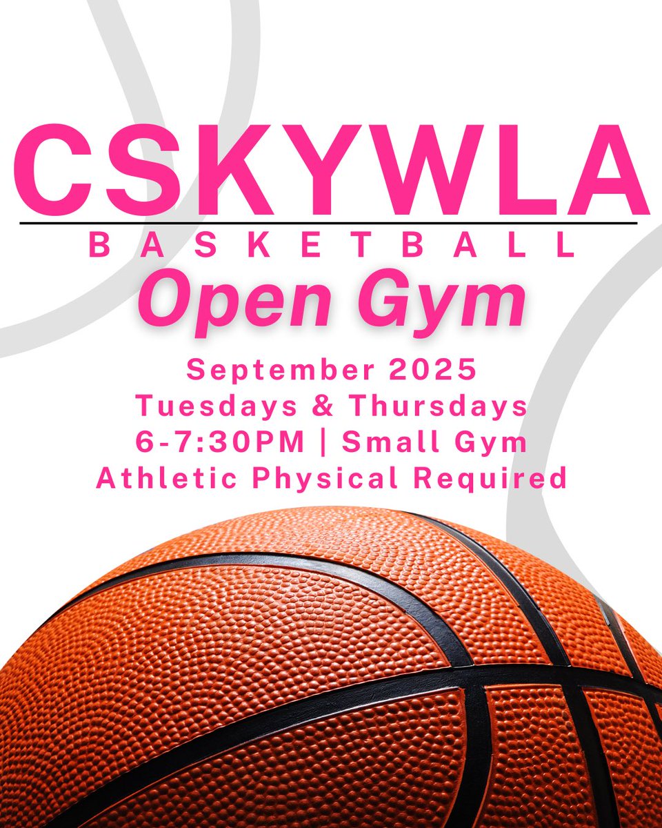 🏀 Open Gym is happening this month! 🦅💗🤎
📅 See the flyer for dates &amp; details.
Don’t miss your chance to get in the gym &amp; put in the work!

#CSKStrong #LadyEaglesLead #OpenGym