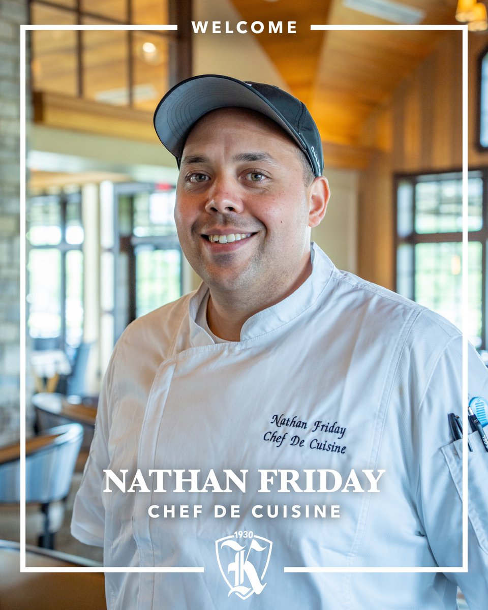 We’re pleased to welcome Nathan Friday as Chef de Cuisine at KCC! Originally from Arlington, Texas and Muncie, Indiana, Nathan brings valuable culinary experience from Nicola's in Over-the-Rhine and previously served as Executive Chef at Four Bridges CC. Welcome, Nathan!