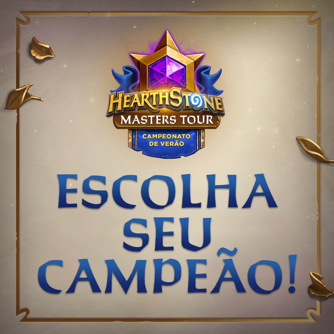 Escolha seu Campeão já está no ar!

Escolha um jogador que está competindo na #MastersTour Campeonato de Verão neste final de semana, e quanto mais ele vencer, mais pacotes você ganha!

Como participar: hearthstone.blizzard.com/pt-br/vote/cho…