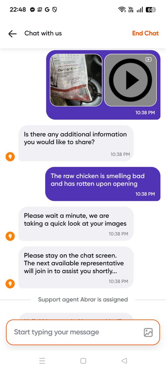 shreynstuff's tweet photo. Shocked at @SwiggyInstamart ! Ordered curry cut chicken—one pack was ROTTEN &amp; stinking. Customer care refused refund/replacement. Imagine if someone cooked &amp; ate it? A clear health hazard. Shameful service for a company this big. 

#Swiggy #Instamart #CustomerServiceFail https://t.co/8EJ7Pog5Lm
