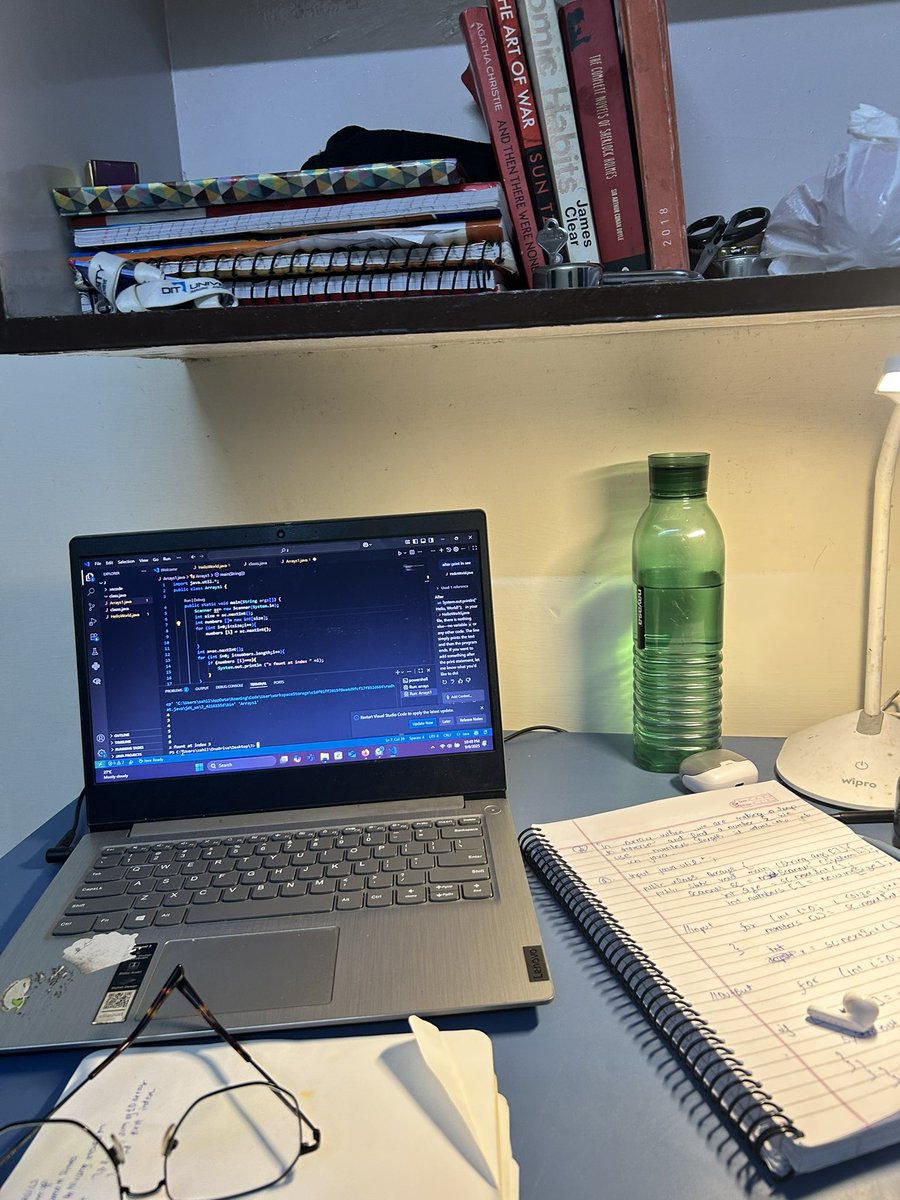 codingnelijaan's tweet image. Day 3 (Java + DSA)
- Arrays practice
- Setup my LeetCode account ✅
#Day3Coding
#CodingJourney
#JavaDSA
#ArraysInJava
#LeetCodeSetup
#DSApractice
#CodeGrind
#ProblemSolving
#FutureEngineer
#CodeDaily
#StudentLife
#CodingMotivation
#EngineerInMaking