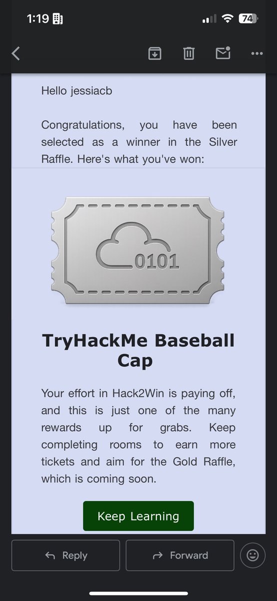 jessiacb21's tweet image. @RealTryHackMe #thm #hack2win behold, after hours of rooms, the newest cyber tool in my arsenal 😌