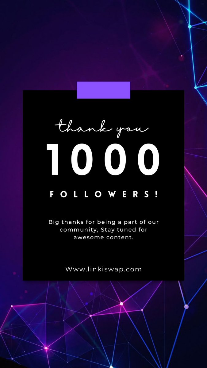 LinkiSwap's tweet image. 1,000 amazing people in this community 💙

We’re grateful for your support and excited for what’s ahead.🚀✨️

 Here’s to building, growing, and achieving more together!🥂

#LinkiSwap #Web3 #community #1kfollowers