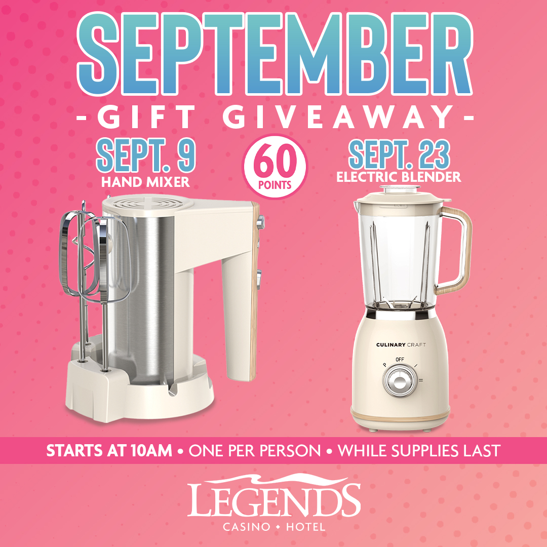 Who's ready to spice up their kitchen this September?! 📷 We're giving away a awesome Hand Mixer on Sept 9th and a fantastic Electric Blender on Sept 23rd! Just earn 60 points and these beauties could be yours. Mark your calendars, set those alarms for 10 AM, and get here early!