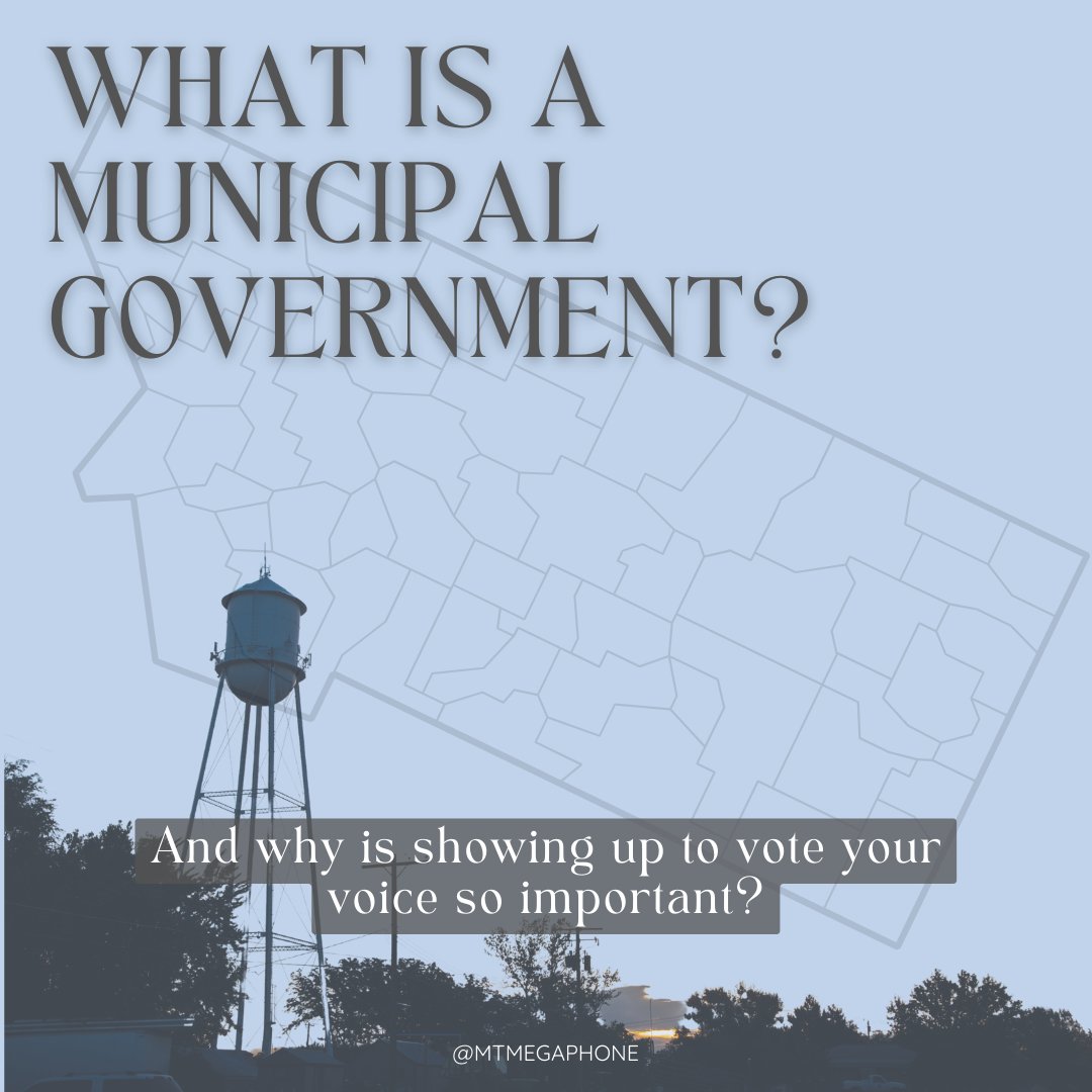MTMegaphone's tweet photo. Municipal elections are happening across Montana this year, but what does that mean? What does your local municipality do? Well, the bottom line is that if you’re seeing changes in your neighborhood, it’s probably something your municipal government decided! https://t.co/KtaSiFRVQo