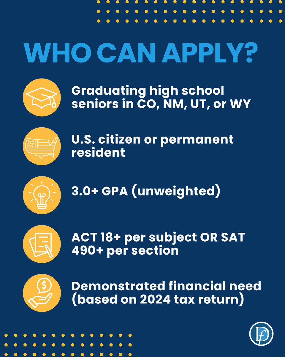 ✨ The countdown is ON! ✨

In just 1 week, the Daniels Scholarship Program application opens. This is your chance at a full-ride college scholarship, leadership development, and even a brand-new MacBook.

If you’re a high school senior with:
🎓 Big dreams
💪 Leadership potential
