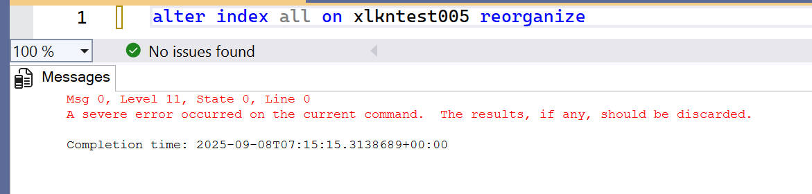 sqL_handLe's tweet image. #sqlserver

first time i&apos;ve generated one of these errors with just an index reorg.

but this will have to be a mystery for another day.