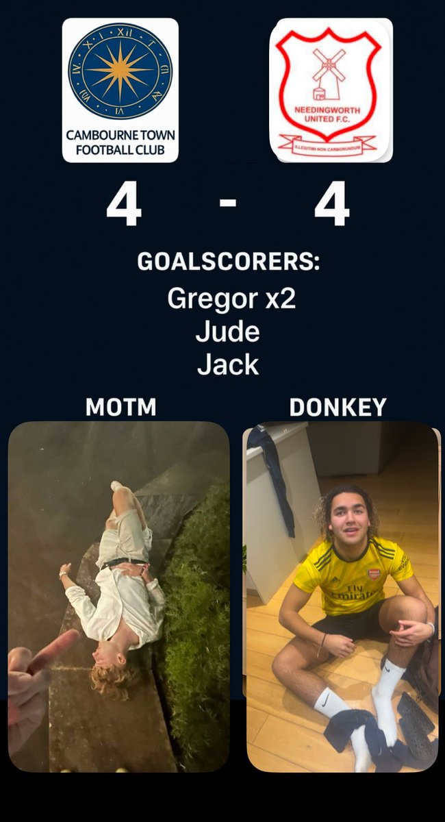 TheWorthSunday's tweet photo. Tight first game 4-1 down with 15 to go and pulling it back in the last minute to make it 4-4

🏆Gregor Strong with a solid game on the wing + 2 big goals

🫏 Charles Godsell with a 10 minute cameo, gave away a pen &amp; spraining his ankle tripping over the water bottles #uptheworth https://t.co/xJSHO4clYn