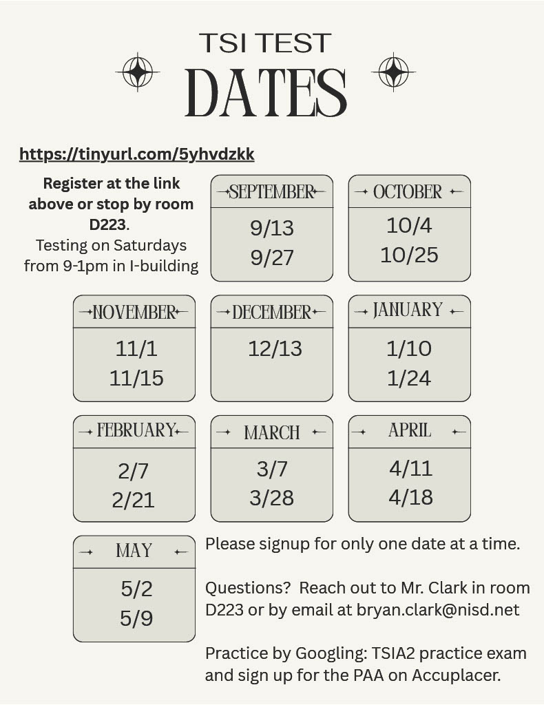 Husky Career Center (@career_holmes) on Twitter photo If you need to take TSI, don't miss out on an opportunity to take it here on campus! <a href="/NISDHolmes/">NISD Holmes</a> <a href="/nisd_nsite/">nisd_nsite</a> <a href="/HolmesCounselor/">Holmes/NSITE_Counseling</a> <a href="/AvidHolmes/">HolmesAVID</a> <a href="/HolmesFamilies/">Family Engagement</a> If you need to take TSI, don't miss out on an opportunity to take it here on campus! <a href="/NISDHolmes/">NISD Holmes</a> <a href="/nisd_nsite/">nisd_nsite</a> <a href="/HolmesCounselor/">Holmes/NSITE_Counseling</a> <a href="/AvidHolmes/">HolmesAVID</a> <a href="/HolmesFamilies/">Family Engagement</a>