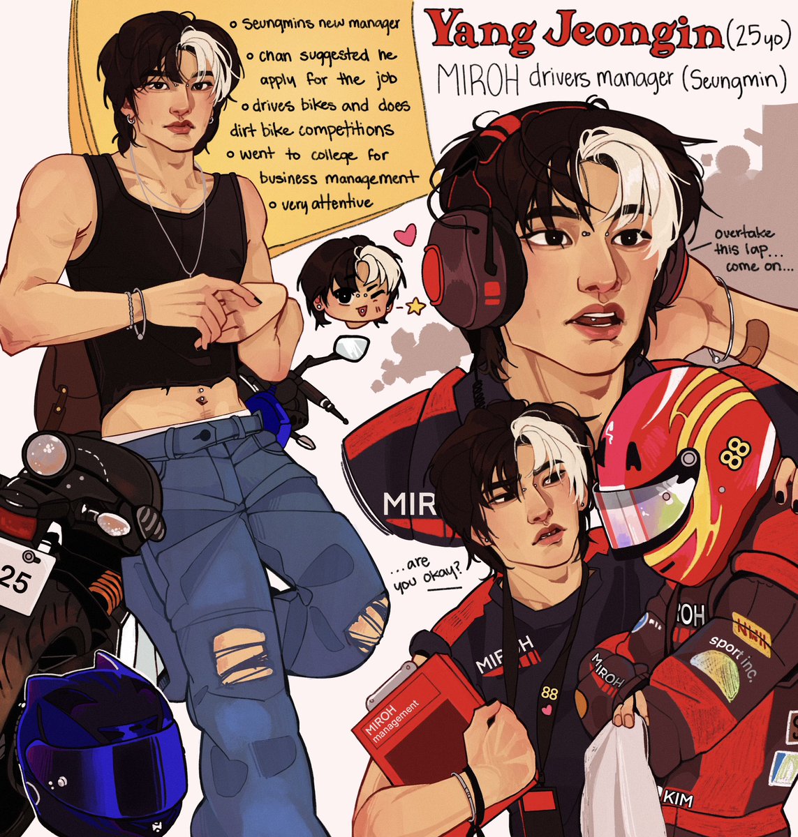 🏍️💥#Jeongin #Straykidsfanart #f1