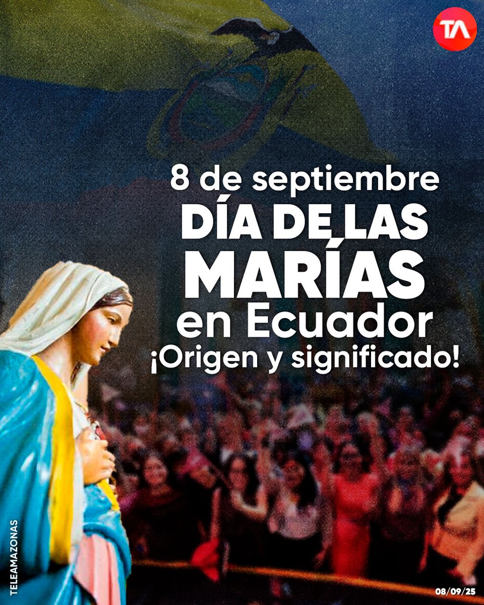 teleamazonasec's tweet photo. 🇪🇨 ✍️¡Feliz día Marías! Este nombre es uno de los más populares en Ecuador. Le contamos su origen y significado 👉 https://t.co/JHqxZRvYvI https://t.co/DL7xJ0vMfz