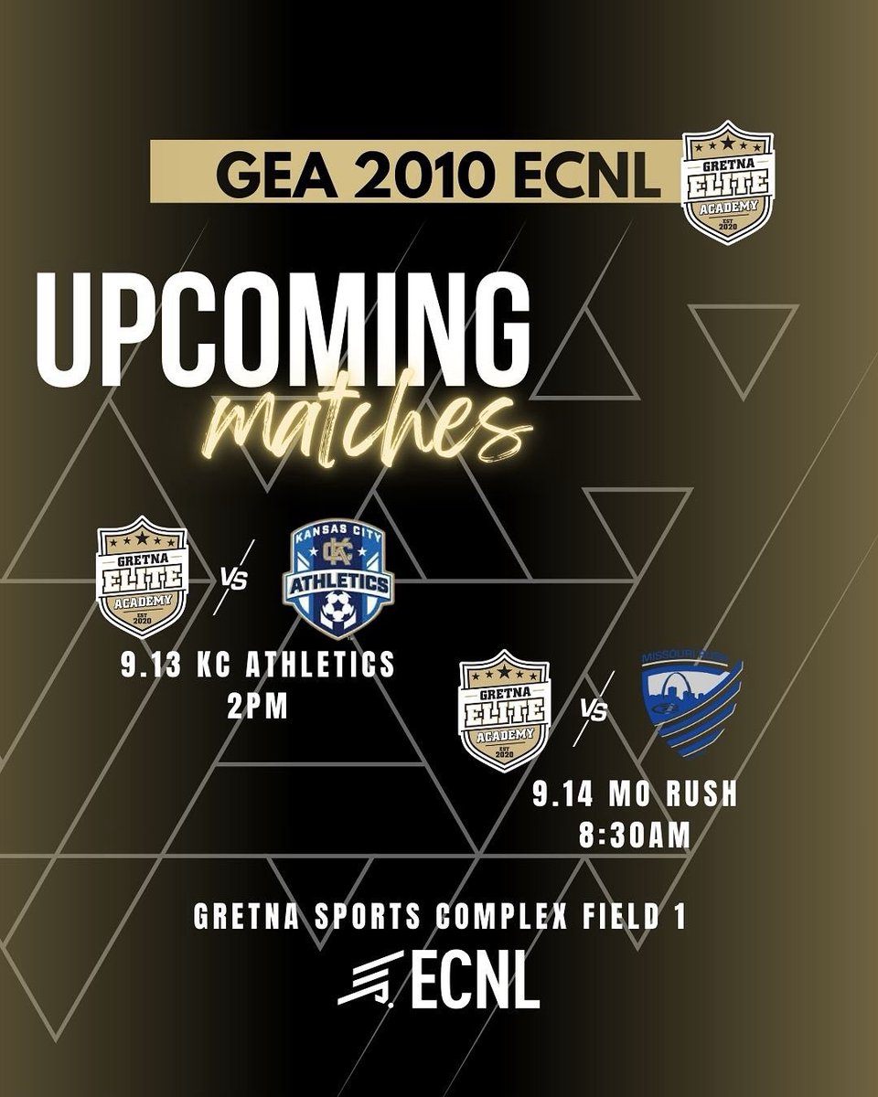 Tough loss Saturday but bounced back with a 3-3 draw on Sunday! Goals scored by <a href="/Aspenvotruba/">Aspen Votruba</a> <a href="/yirah_sears4/">Yirah Sears</a> and <a href="/RyleeOBrie66332/">Rylee O'Brien</a> 👏👏👏 Next weekend KC Athletics and MO Rush. Let’s go ladies!! #beElite <a href="/GretnaEliteAcad/">Gretna Elite Academy</a>