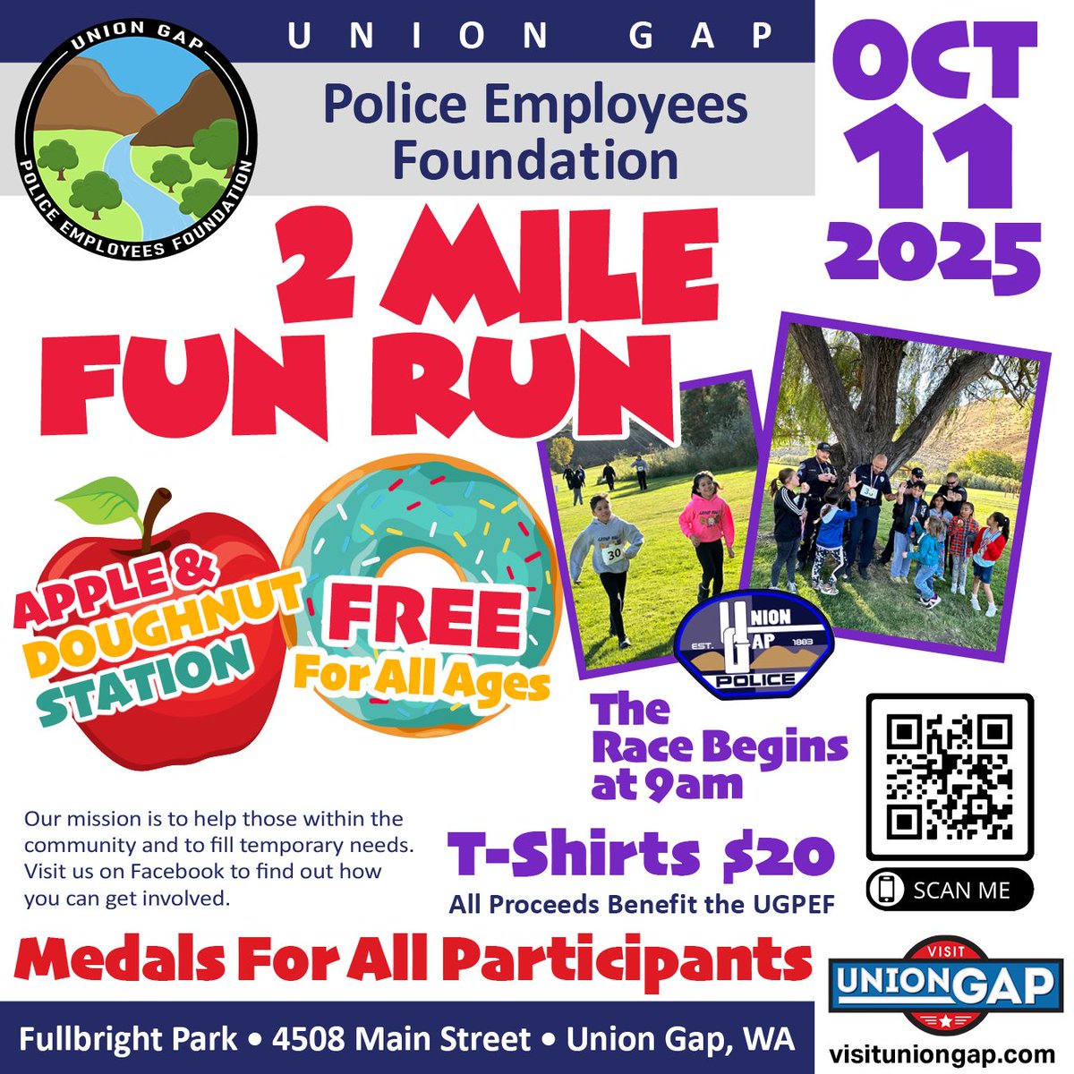PoliceGap's tweet photo. Last year, officers ran this in uniform!  It's a great time to get out and get active.  Come and support the Union Gap Police Employees Foundation.
Register here: https://t.co/EoQGGmzR2D https://t.co/kawWfFKg98