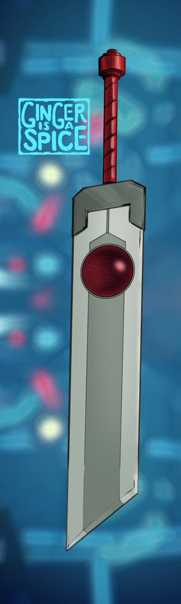 Colored Sketch of Eva and her blade Nemesis, done for @/ultrajeri.bsky.social !