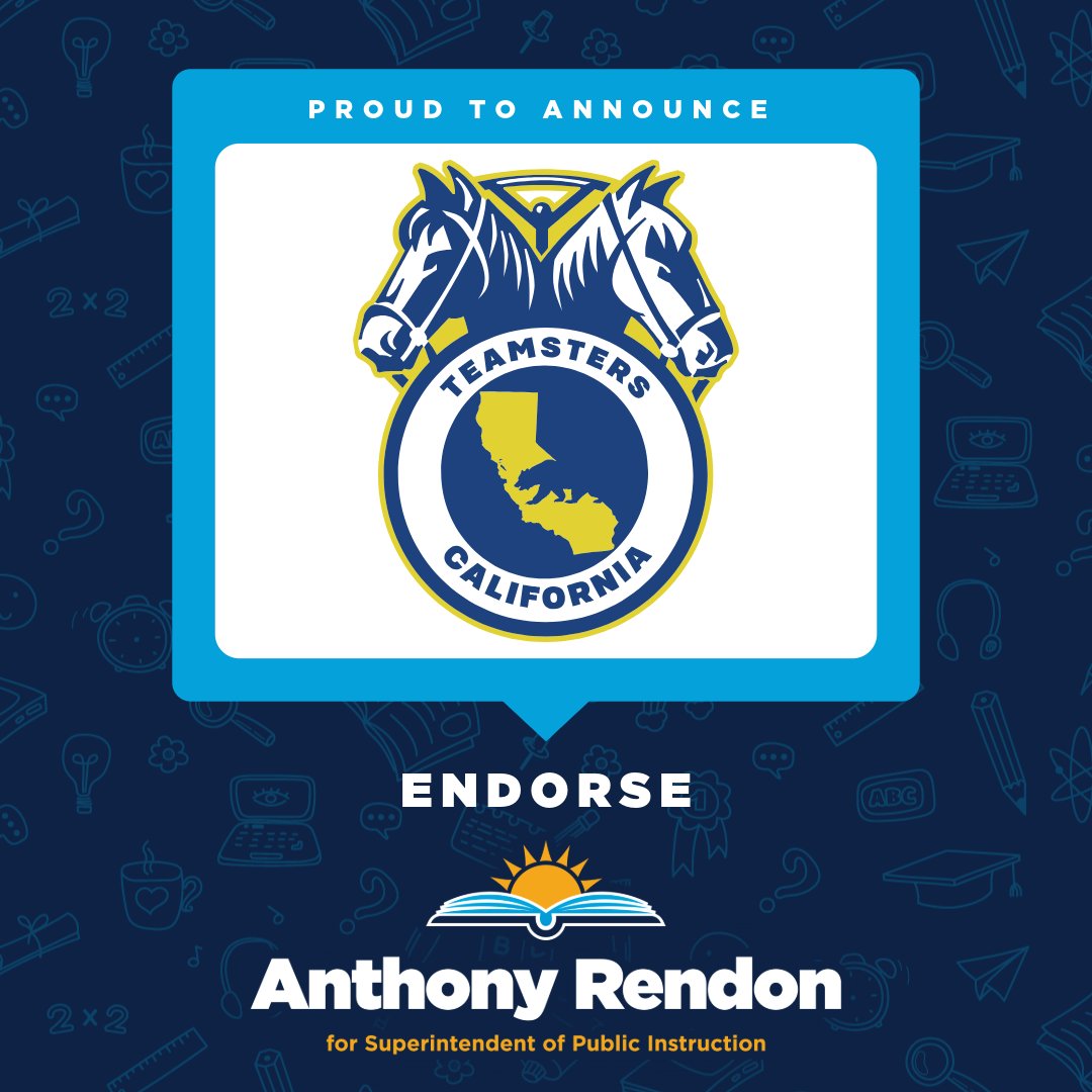 Coming from a proud family of Teamsters, this endorsement means a lot. Thank you to <a href="/TeamstersCA/">Teamsters California</a> and your 250,000 hardworking members for your support.