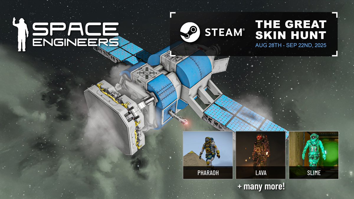 Space Engineers: Apex Survival has been released 🤩

🌾 Food &amp; Farming, Survival Buffs
☢️ Environmental Hazards, Radiation
🎁 30 New Space Encounters
🌿 Apex Survival Pack
🪐 ...and much more!

➡️ youtube.com/watch?v=61KnpG…

Blog: blog.marekrosa.org/2025/09/space-…
Full Changelog: