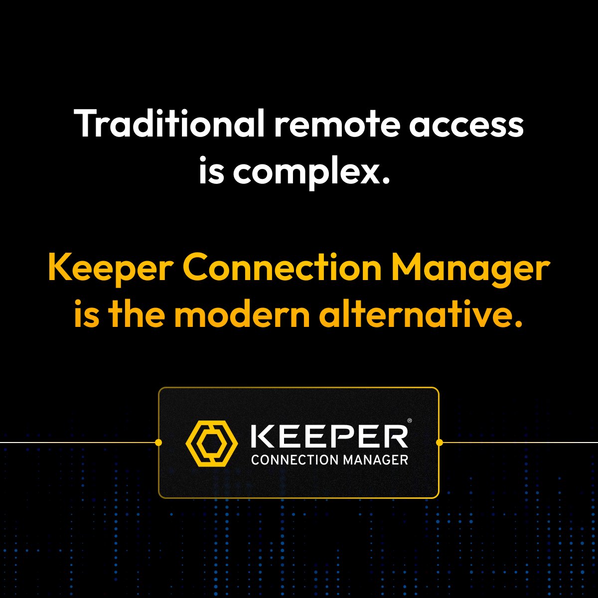 keepersecurity's tweet image. Secure connections without the hassle. 🔒 Keeper Connection Manager provides fast, agentless access to RDP, SSH, databases and Kubernetes – without a VPN. It can be deployed in minutes, and your enterprise can control privileged sessions with ease.

#KeeperSecurity #Cybersecurity