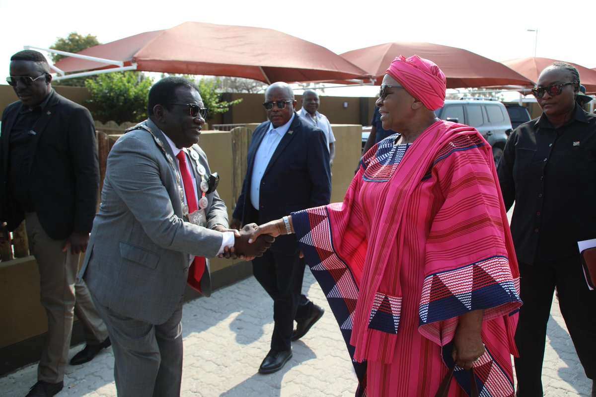 President of the Republic of Namibia, Her Excellency Dr Netumbo Nandi-Ndaitwah today official opening of the 26th Annual Meeting of the Council of Traditional Leaders in Ondangwa, Oshana Region.
 #CTL2025 #murdnamibia 
<a href="/top/">top</a> fans
<a href="/followers/">はうはう</a>
<a href="/GRN_Namibia/">Government of Namibia</a>