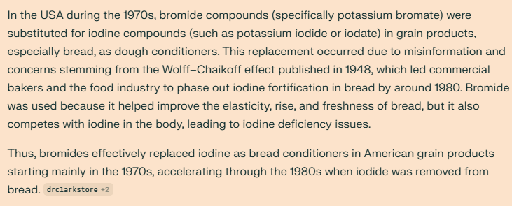 NistlerSteve's tweet photo. @DrJackKruse Folate 1996, Bromates 1970s,  Glysophate 1980s

God's Perfect Nutrition and Store of Energy was found in the Wheat Berry 1000s of yrs ago

Today, the adulterated Wheat Berry is FUBAR 
Downstream, We are FUBAR

By our own hand, 
Effin w God's Perfect Creation
We don't Deserve Dogs https://t.co/O7I4m0URMn