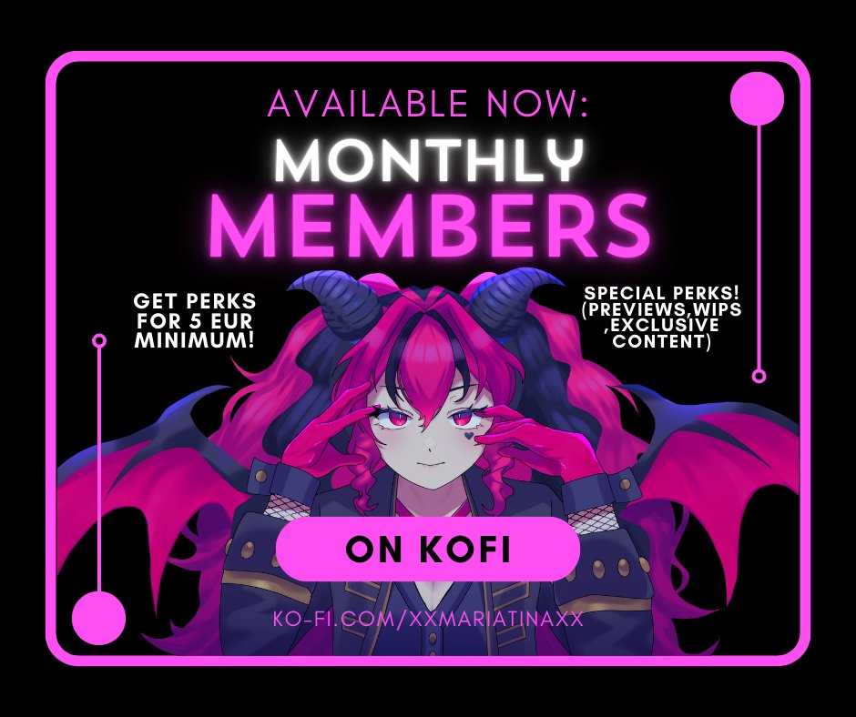 Mariatina_vt's tweet photo. #MariPandemonium
it's official... MONTHLY MERMBERSHIPS ARE OPEN!!
CHECK THE ToS + MORE INFO HERE!!
~ https://t.co/sXtBSek9sn
if you're able to support, I'd highly appreciate it!!
(sprite art by @Ruyunei) https://t.co/qYoYa0E9MS