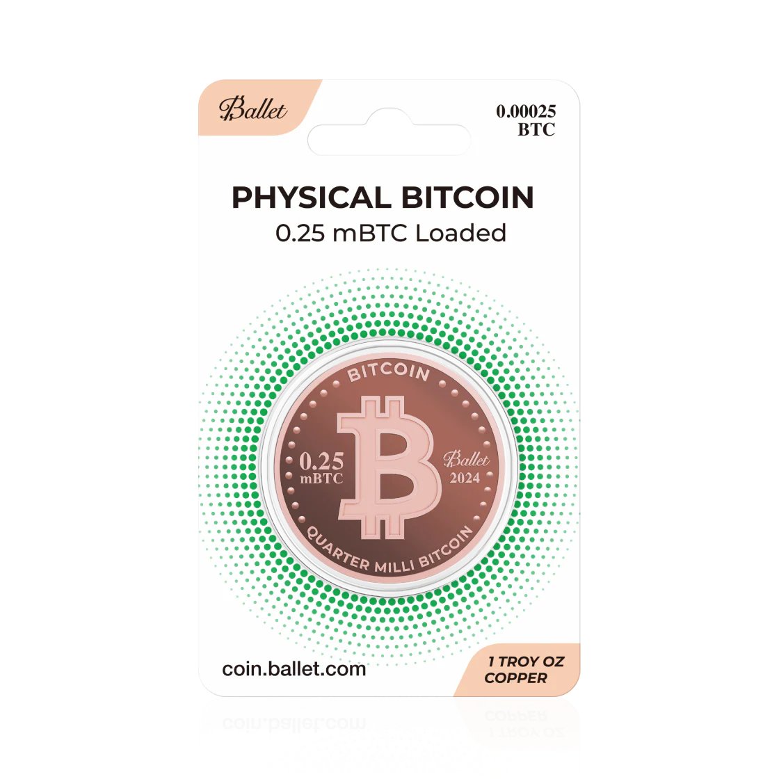 <a href="/BalletCrypto/">Ballet</a> Quarter Milli Bitcoin (0.00025 BTC) are back in stock! Stop by soon and pick 'em before they're gone, these guys go fast!

thecryptomerchant.com/products/one-m…