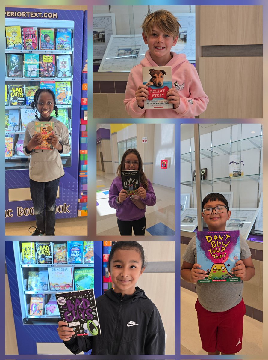 SeidlSTEAMspace's tweet image. Our @booknook vending machine is open for business! Some lucky students were so excited to receive a free book today. We cannot wait to give out more tokens for positive behavior!