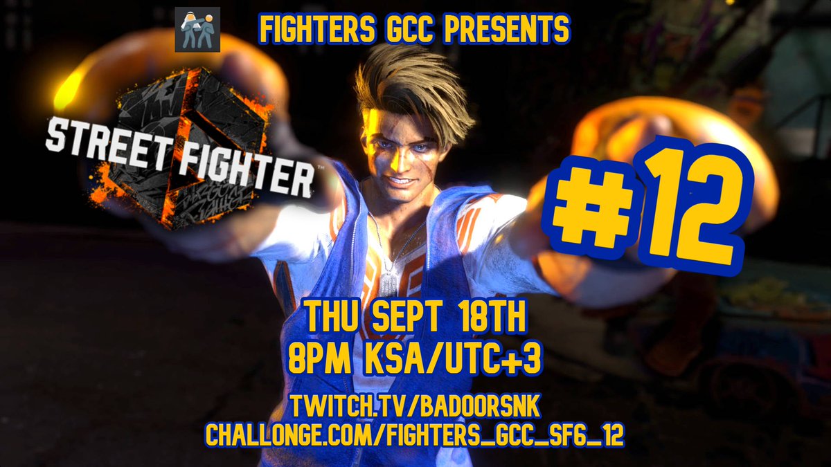 FightersGCC's tweet image. Another Street Fighter 6 tournament is coming your way later in September

🗓️Thu Sept 18th
🕗8PM KSA/UTC+3

📺Twitch.tv/BadoorSNK

✍️Sign up
challonge.com/fighters_gcc_s…

✉️Discord invite
discord.gg/rBq9Sm3QEn