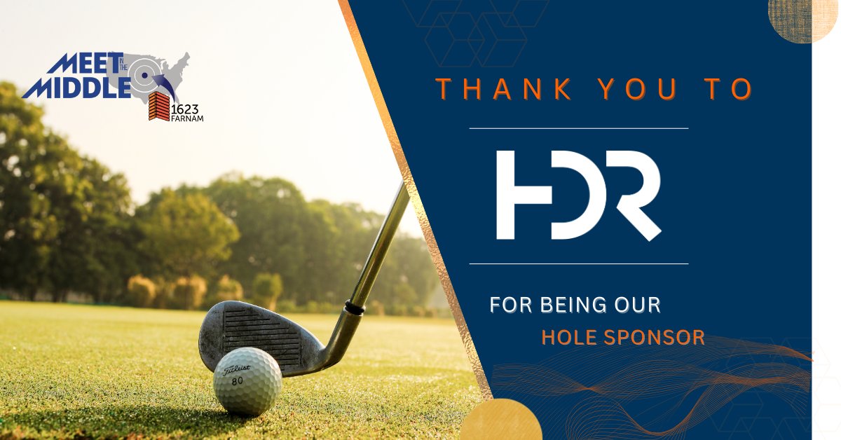 ⛳ Big thanks to @HDR for being a #HoleSponsor at our upcoming #MeetintheMiddle event in Omaha, Sept 29–30!