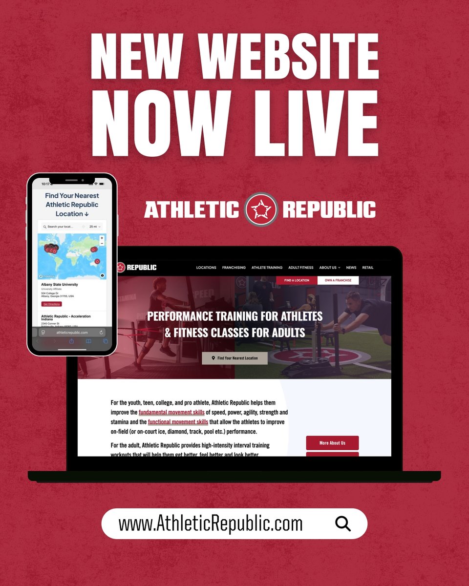 🚨 The wait is over! The NEW AthleticRepublic.com is live!

This upgrade has been in the works for a while, and we’re excited to finally share it with you. We’ve leveled up our digital game to match the performance you’ve come to expect in the gym.

The updated site makes it