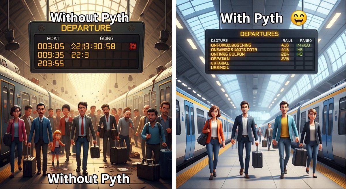 Pyth Network in simple words

Imagine a train station. On the board you see the departure times 🚉
If the board shows outdated info — passengers will simply miss their train.
The same thing happens in DeFi. If price data for crypto or stocks comes late — traders lose money.

👉