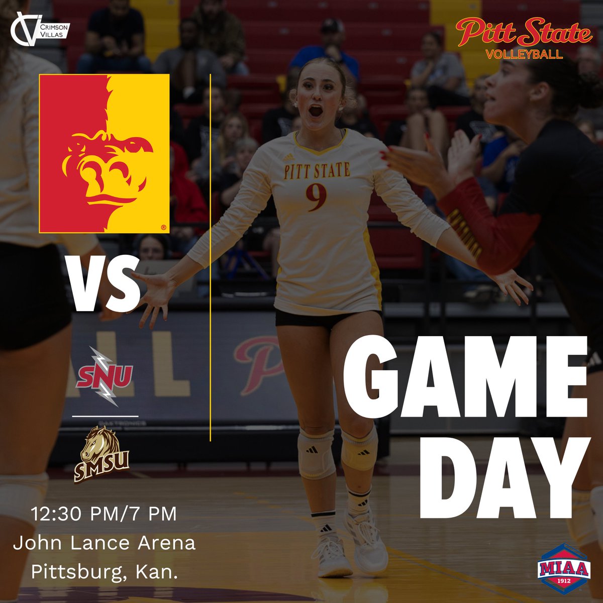 WE'RE PLAYING TWO TODAY.

Gorilla Volleyball finishes up the Pitt State Classic today with matches against Southern Nazarene and Southwest Minnesota State 🦍🏐

<a href="/GorillasVB/">Pitt State Volleyball 🏐</a>|<a href="/pittstate/">Pittsburg State</a>