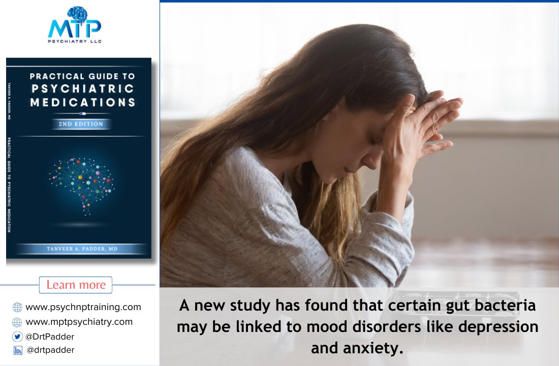DrtPadder's tweet photo. Gut health and mental health are connected—studies show certain gut bacteria may be linked to depression & anxiety.
Learn more at https://t.co/r4zyIVehMd
#mtppsychiatry #drpadder #psychnptraining #mentalhealth #wellness #psychiatry #anxiety #depression #guthealth #youarenotalone https://t.co/d0Ktb4i3Lc