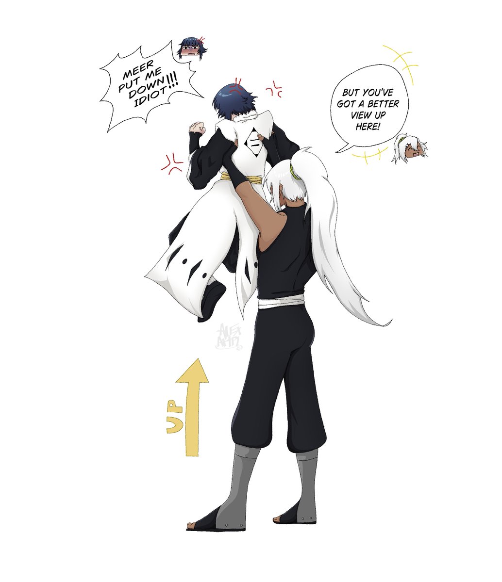 [ #bleach ] [#bleachoc ] [ #soifon ]

°°°

One day, I stumbled upon a funny mini-comic and thought: “Hey, I should make a MeerSoi version of this!”. It felt like the perfect idea, especially since Soi Fon is so petite compared to Meer. I originally planned to finish the drawing