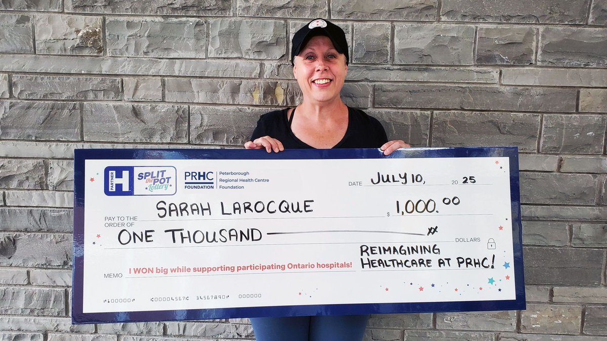 🐦The early bird gets... to Split the Pot! Your Split the Pot ticket gives you the chance to support any of 82 hospitals &amp; win cash like Sarah, who works in the PRHC ED &amp; plans to put her winnings towards a warm weather vacation.☀️ Enter for this month at buff.ly/W0SDhSx