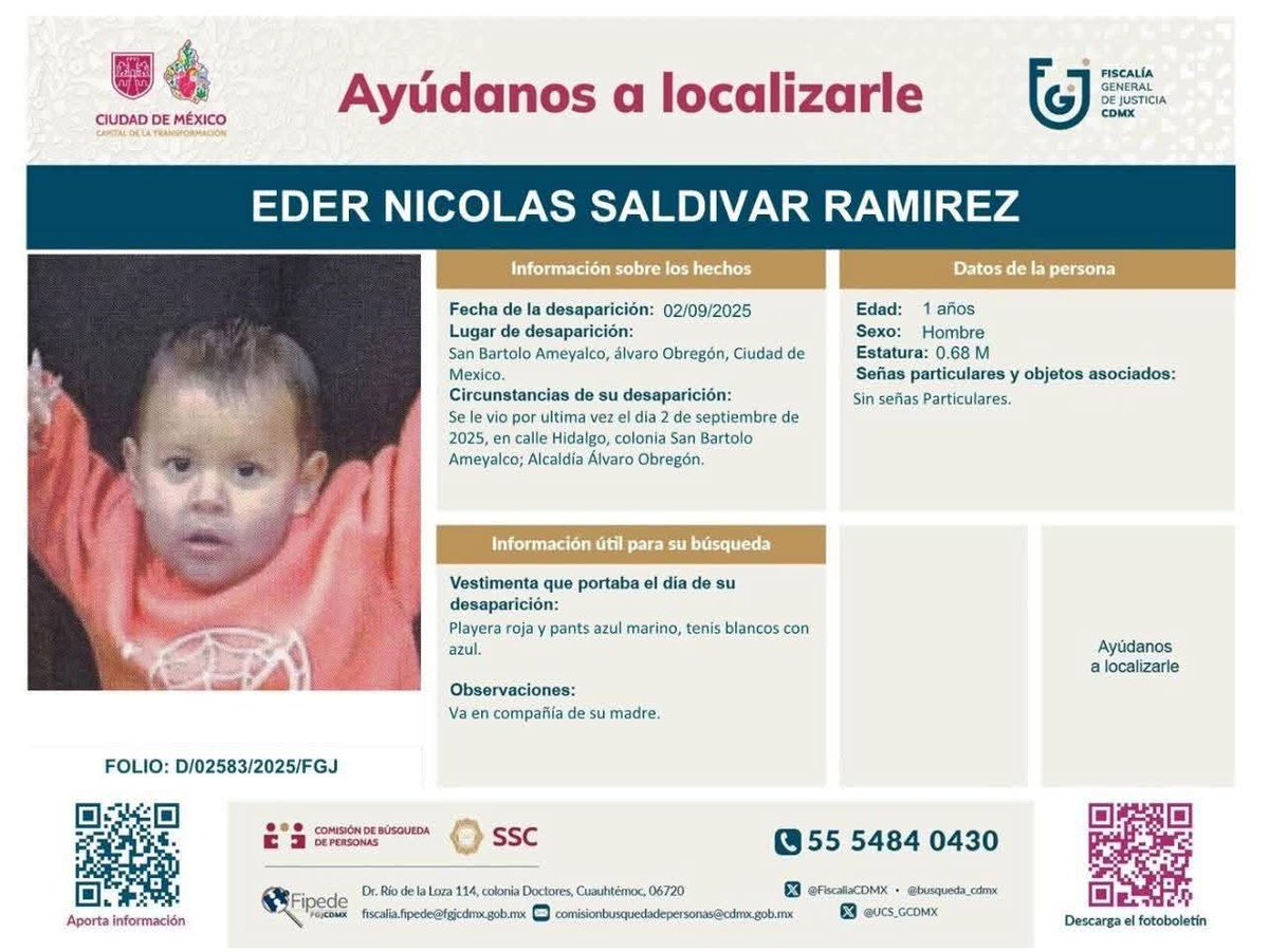 Exigimos la aparición con vida de Nicol y Eder quienes desaparecieron el pasado 2 de septiembre en <a href="/AlcaldiaAO/">Alcaldía Álvaro Obregón</a> #CDMX <a href="/FiscaliaCDMX/">Fiscalía CDMX</a>
#HastaEncontrarles
#NicolYEderLosEstamosBuscando
#NiUnaMas
#NuUnaMenos